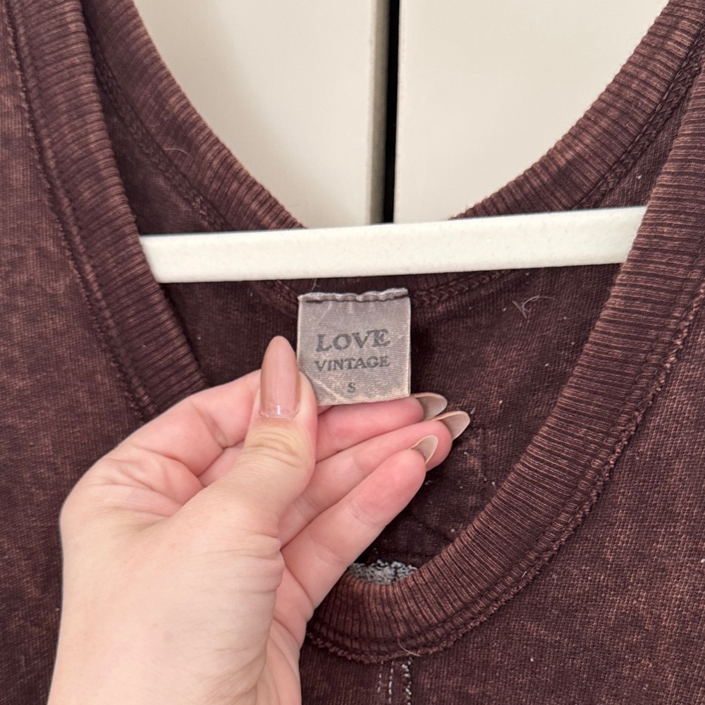 Brown Knit Racerback Tank - Picture 2 of 4